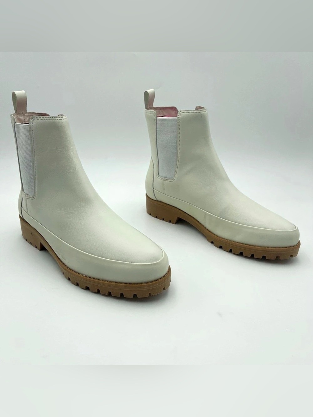 Rebecca Allen SZ 9-WomenThe All Weather Boot Untreated Leather, Cream-MSRP $265